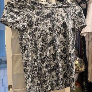 Rag & Bone Monochrome Patterned Short Sleeve Tee